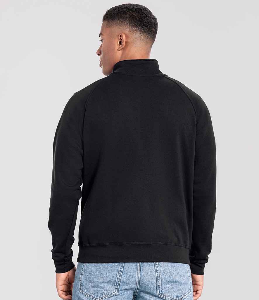 Fruit of the Loom Fruit of the Loom Iconic Premium Zip Neck Sweatshirt Black