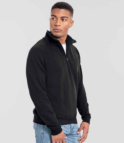 Fruit of the Loom Fruit of the Loom Iconic Premium Zip Neck Sweatshirt Black