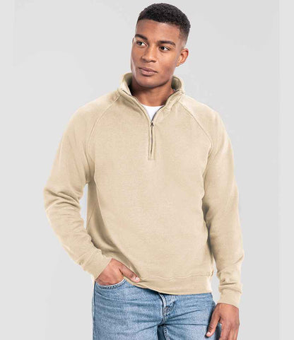 Fruit of the Loom Iconic Premium Zip Neck Sweatshirt