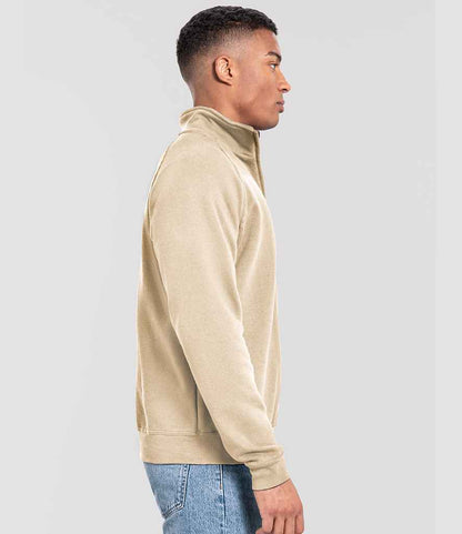 Fruit of the Loom Fruit of the Loom Iconic Premium Zip Neck Sweatshirt Desert Sand