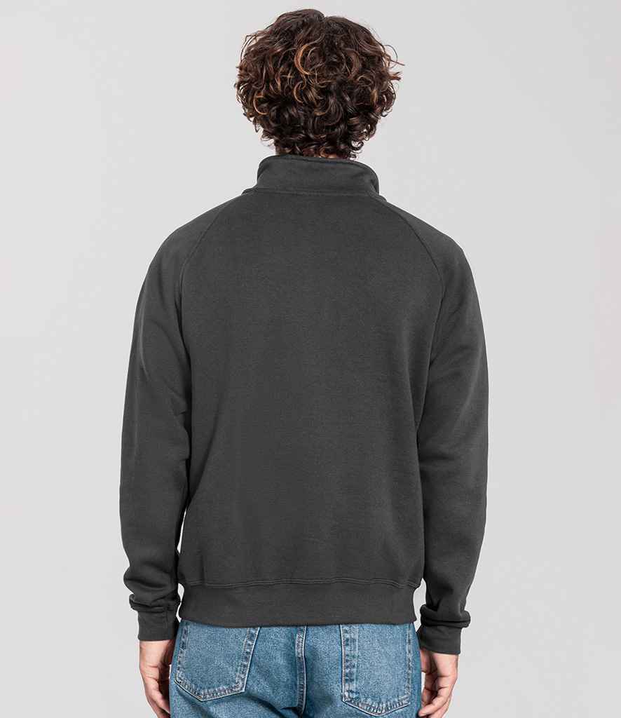 Fruit of the Loom Fruit of the Loom Iconic Premium Zip Neck Sweatshirt Light Graphite