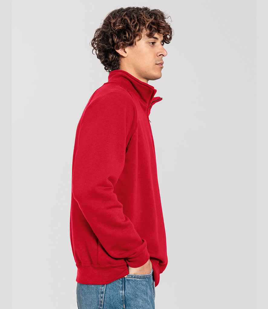 Fruit of the Loom Fruit of the Loom Iconic Premium Zip Neck Sweatshirt Red