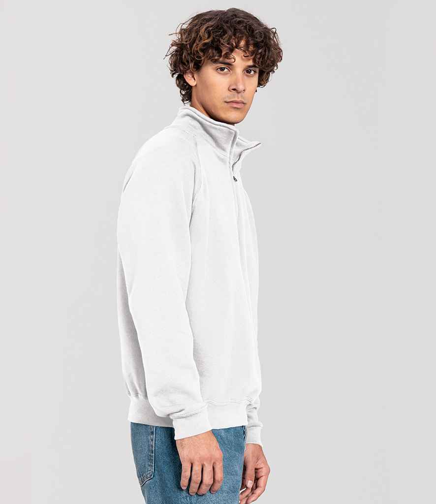 Fruit of the Loom Iconic Premium Zip Neck Sweatshirt - model image