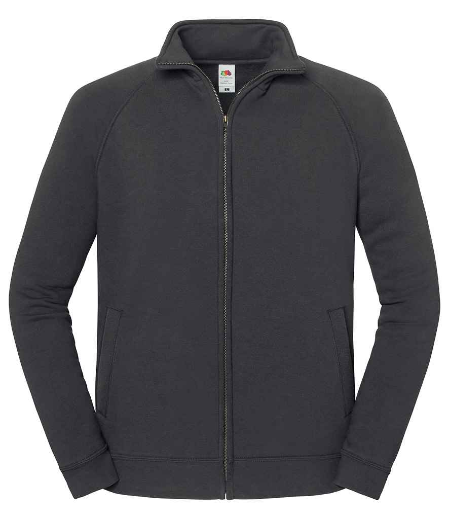 Fruit of the Loom Iconic Premium Sweat Jacket in Light Graphite