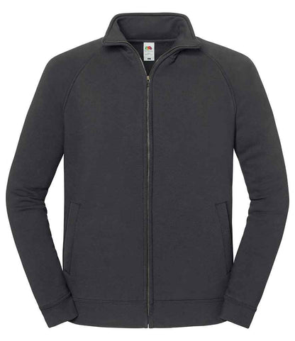 Fruit of the Loom Iconic Premium Sweat Jacket in Light Graphite