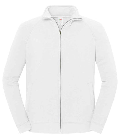 Fruit of the Loom Iconic Premium Sweat Jacket in White