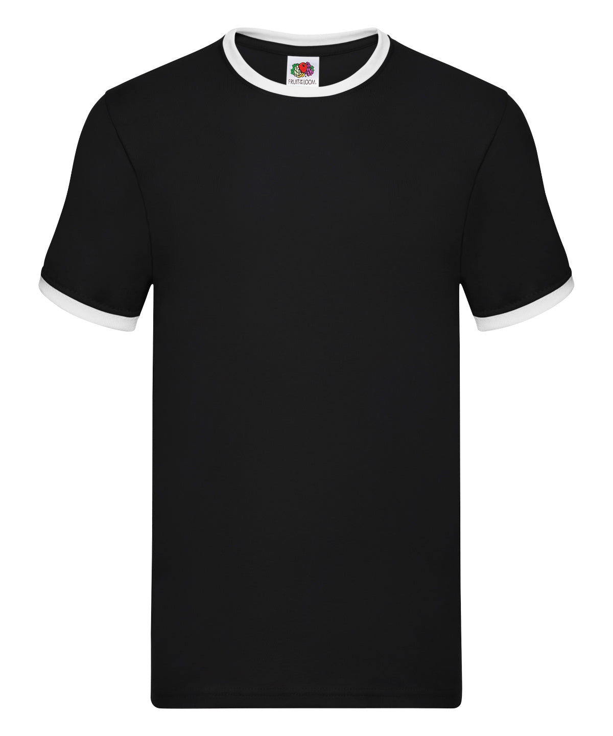 Fruit of the Loom Ringer T Black/White