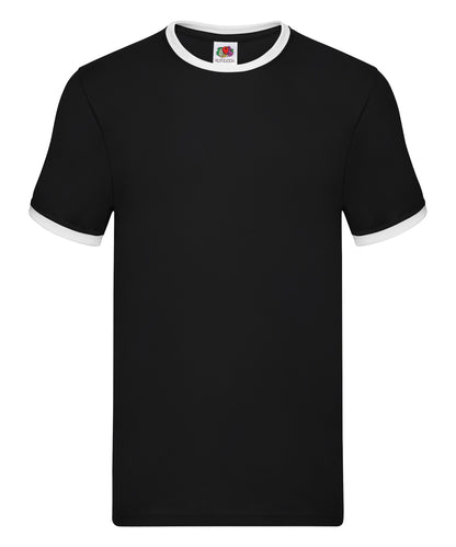 Fruit of the Loom Ringer T Black/White