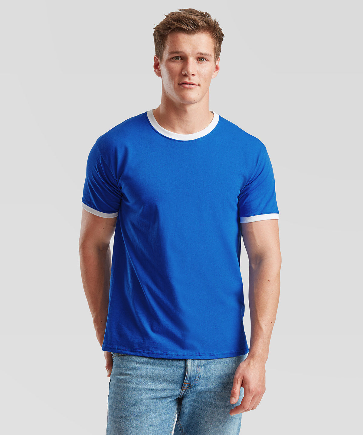 Fruit of the Loom Ringer T Black/White