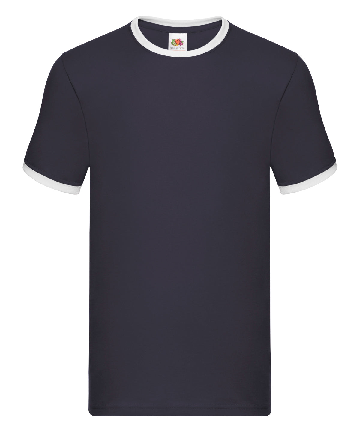 Fruit of the Loom Ringer T Navy/White