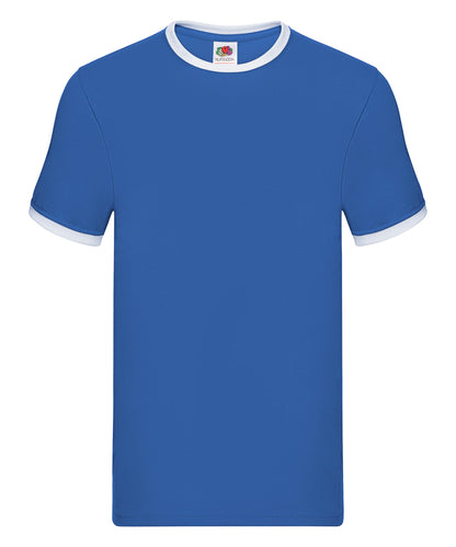 Fruit of the Loom Ringer T Royal/White