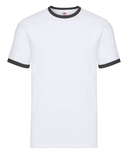 Fruit of the Loom Ringer T White/Black