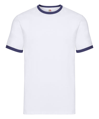 Fruit of the Loom Ringer T White/Navy