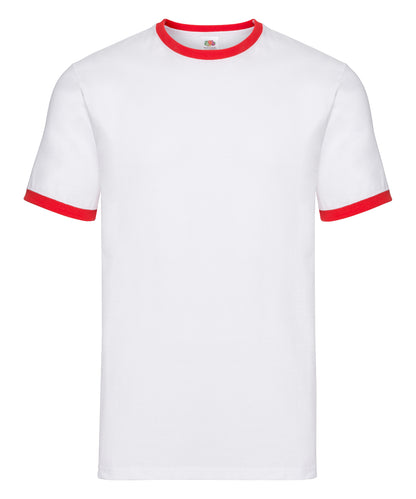 Fruit of the Loom Ringer T White/Red