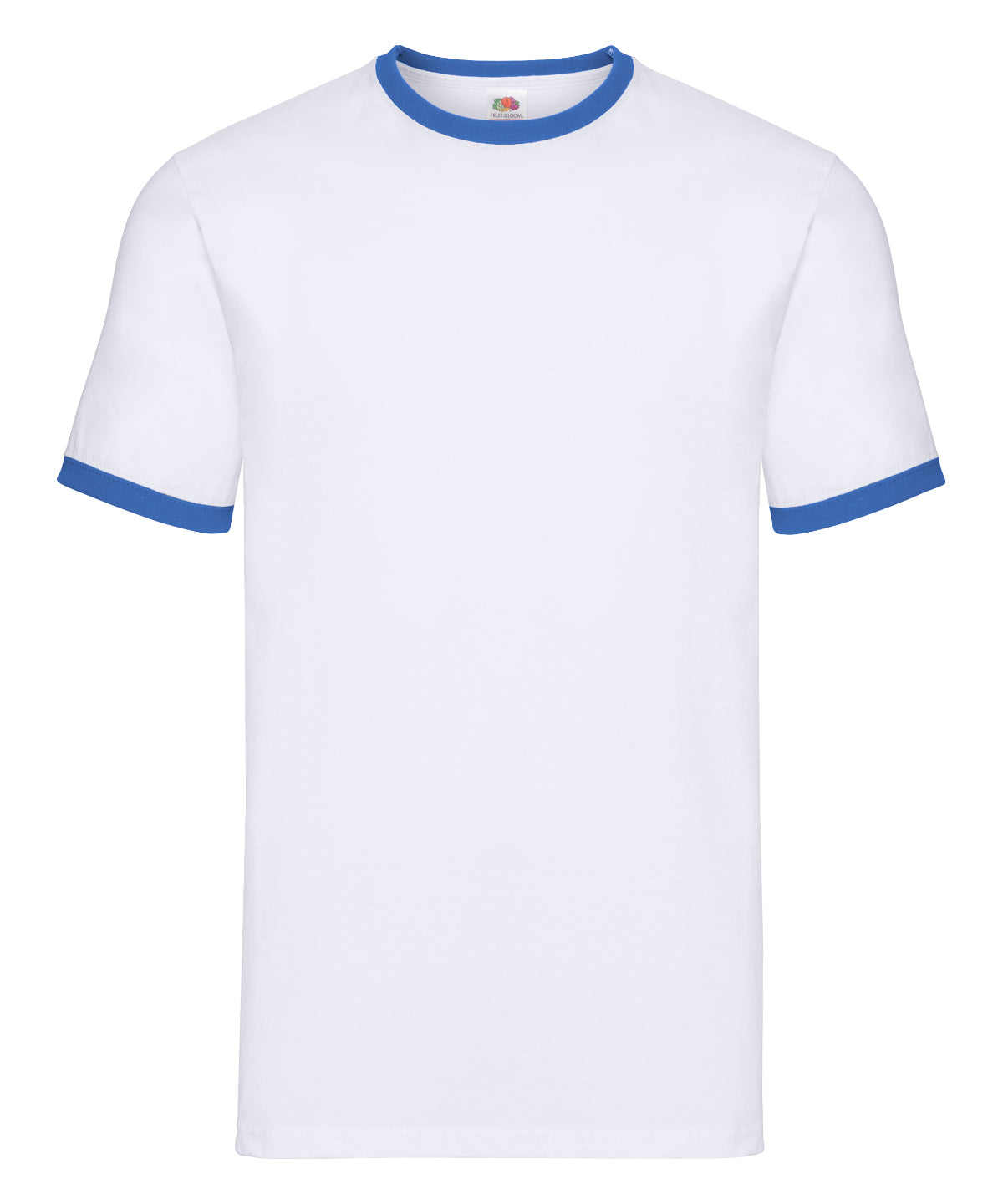 Fruit of the Loom Ringer T White/Royal Blue