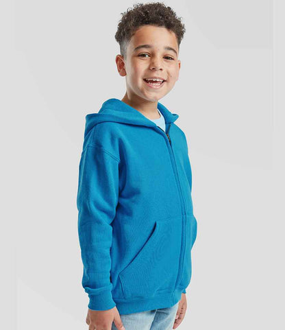 Fruit of the Loom Fruit of the Loom Kids Classic Zip Hooded Sweatshirt Azure