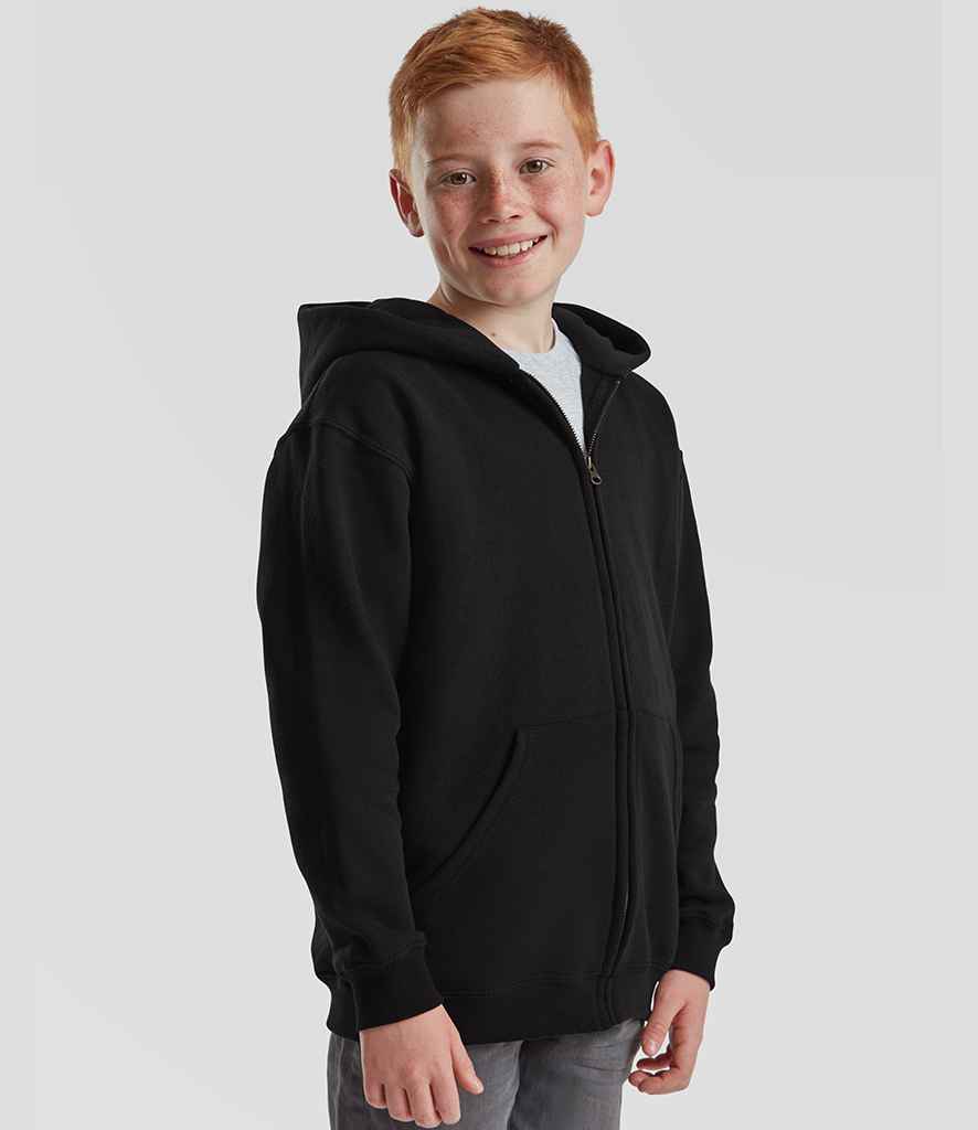 Fruit of the Loom Fruit of the Loom Kids Classic Zip Hooded Sweatshirt Black