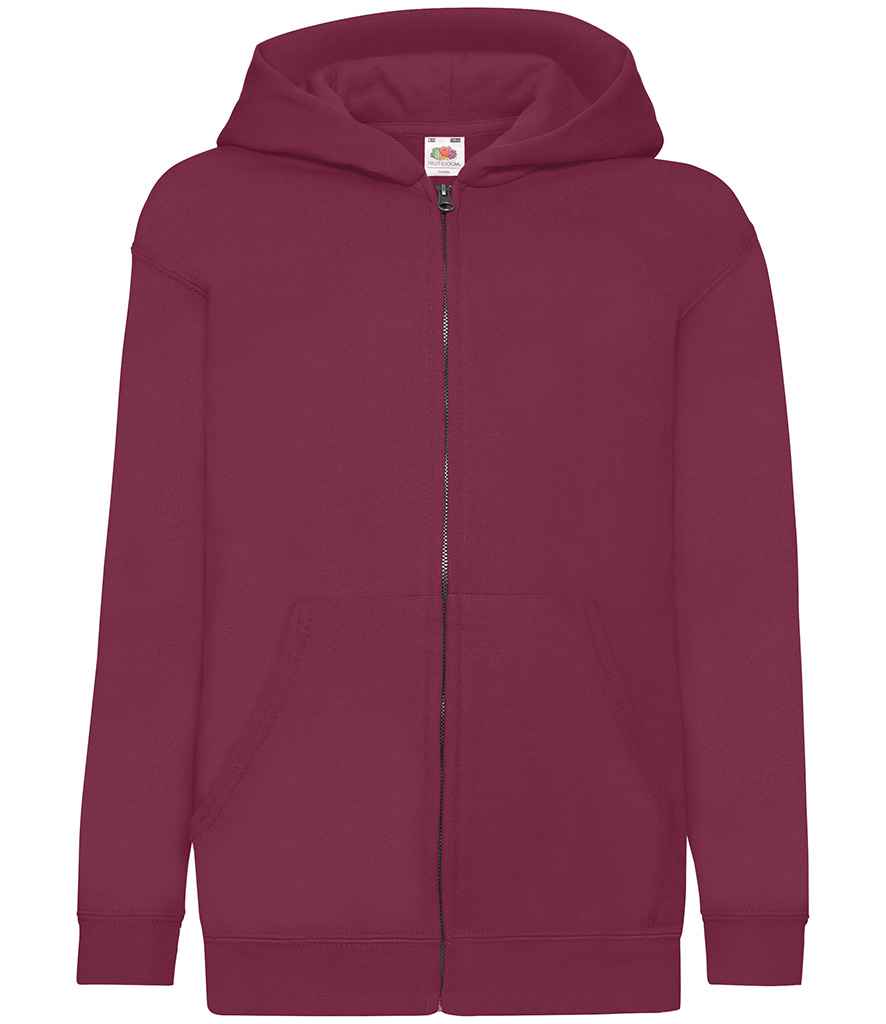 Fruit of the Loom Fruit of the Loom Kids Classic Zip Hooded Sweatshirt Burgundy