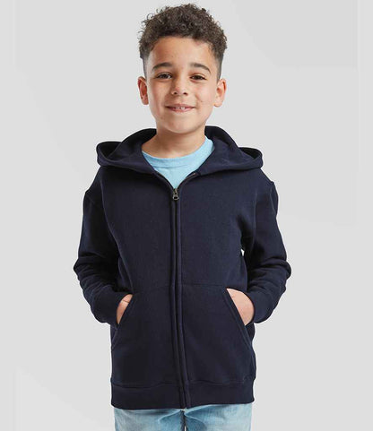 Fruit of the Loom Fruit of the Loom Kids Classic Zip Hooded Sweatshirt Deep Navy