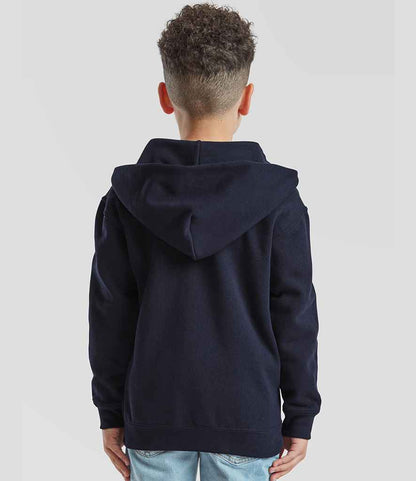 Fruit of the Loom Fruit of the Loom Kids Classic Zip Hooded Sweatshirt Deep Navy