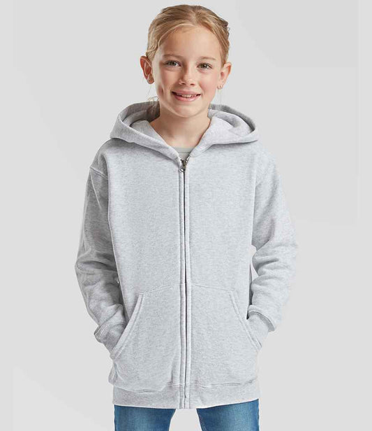 Fruit of the Loom Kids Classic Zip Hooded Sweatshirt - model image