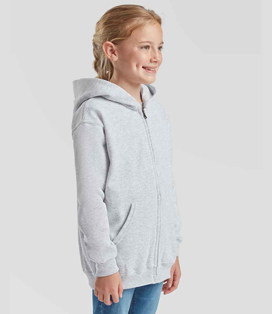 Fruit of the Loom Fruit of the Loom Kids Classic Zip Hooded Sweatshirt Heather Grey