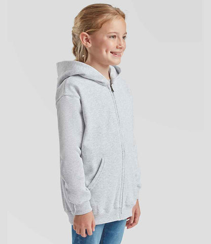 Fruit of the Loom Fruit of the Loom Kids Classic Zip Hooded Sweatshirt Heather Grey