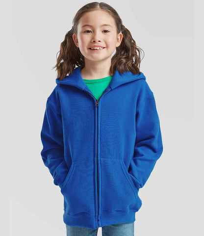 Fruit of the Loom Fruit of the Loom Kids Classic Zip Hooded Sweatshirt Royal Blue