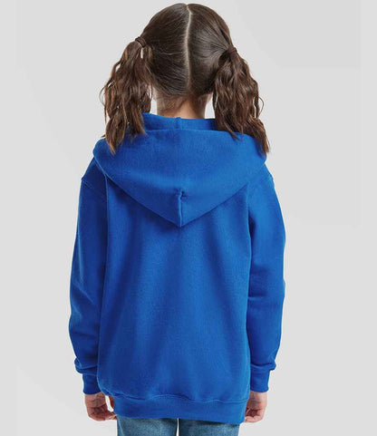 Fruit of the Loom Fruit of the Loom Kids Classic Zip Hooded Sweatshirt Royal Blue