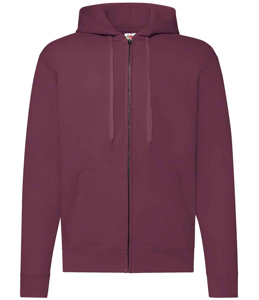 Fruit of the Loom Classic Zip Hooded Sweatshirt in Burgundy
