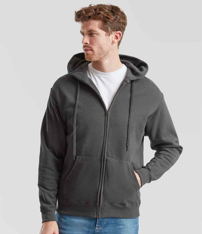 Fruit of the Loom Fruit of the Loom Classic Zip Hooded Sweatshirt Light Graphite