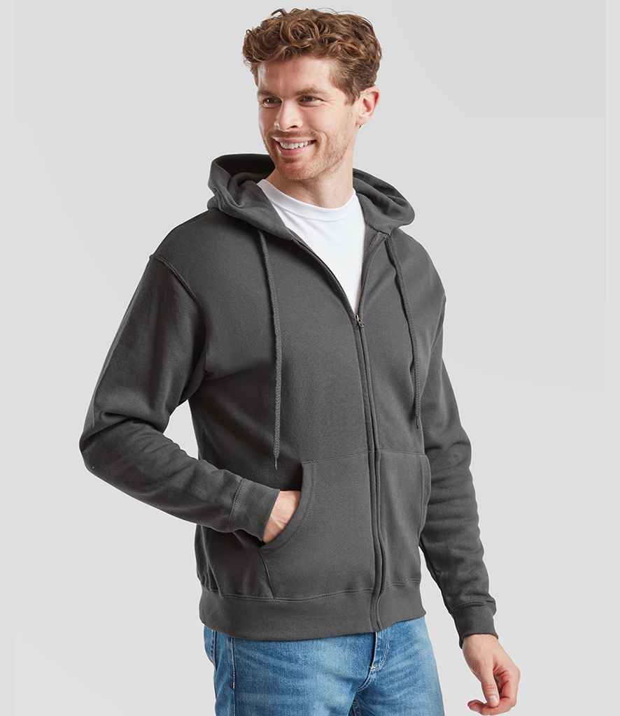 Fruit of the Loom Fruit of the Loom Classic Zip Hooded Sweatshirt Light Graphite