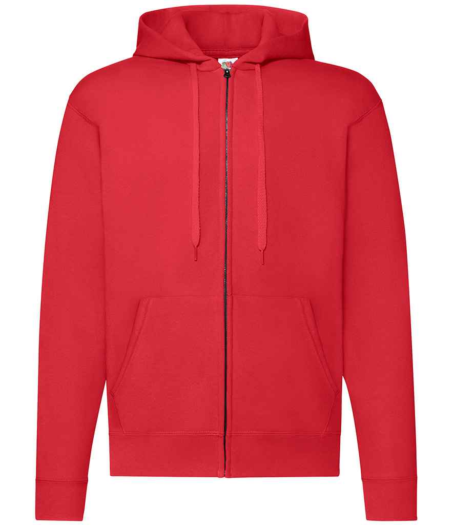 Fruit of the Loom Classic Zip Hooded Sweatshirt in Red
