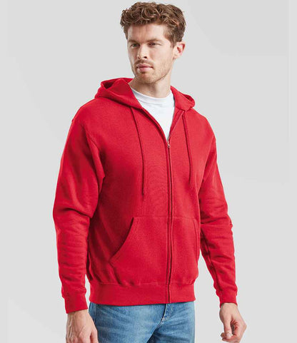 Fruit of the Loom Fruit of the Loom Classic Zip Hooded Sweatshirt Red