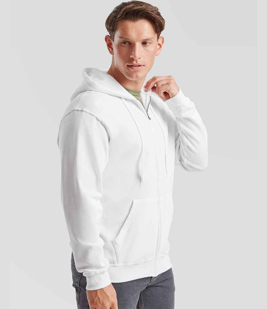 Fruit of the Loom Fruit of the Loom Classic Zip Hooded Sweatshirt White