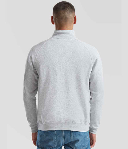 Fruit of the Loom Fruit of the Loom Classic Zip Neck Sweatshirt Heather Grey