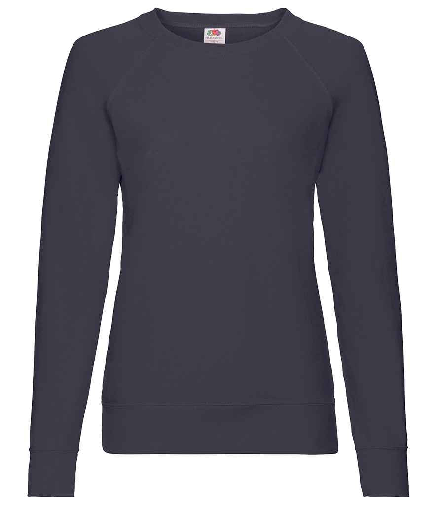 Fruit of the Loom Lady Fit Lightweight Raglan Sweatshirt in Deep Navy