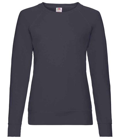 Fruit of the Loom Lady Fit Lightweight Raglan Sweatshirt in Deep Navy
