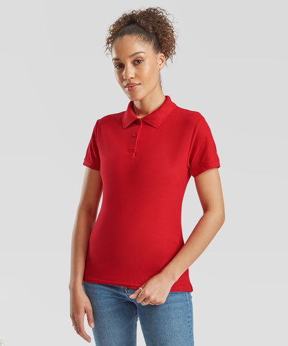 Fruit of the Loom Women's 65/35 polo Black