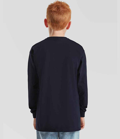 Fruit of the Loom Fruit of the Loom Kids Long Sleeve Value T-Shirt Deep Navy