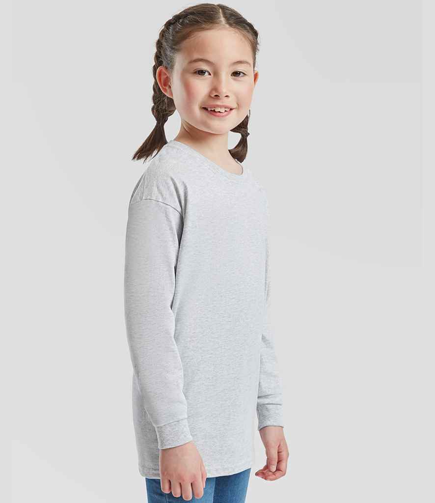 Fruit of the Loom Fruit of the Loom Kids Long Sleeve Value T-Shirt Heather Grey