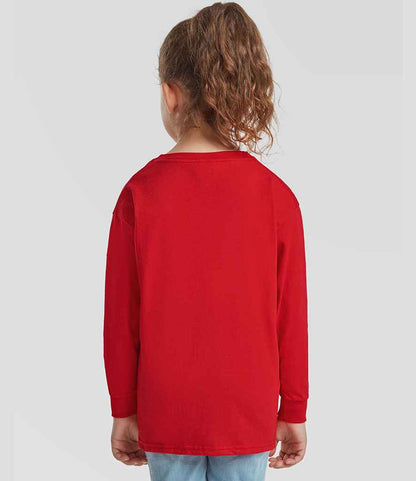 Fruit of the Loom Fruit of the Loom Kids Long Sleeve Value T-Shirt Red