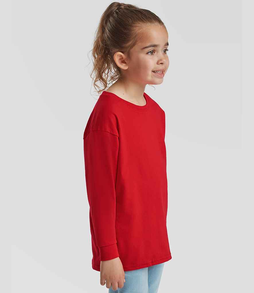 Fruit of the Loom Fruit of the Loom Kids Long Sleeve Value T-Shirt Red