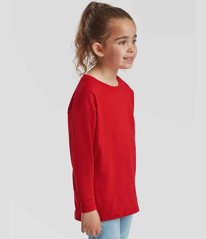 Fruit of the Loom Fruit of the Loom Kids Long Sleeve Value T-Shirt Red