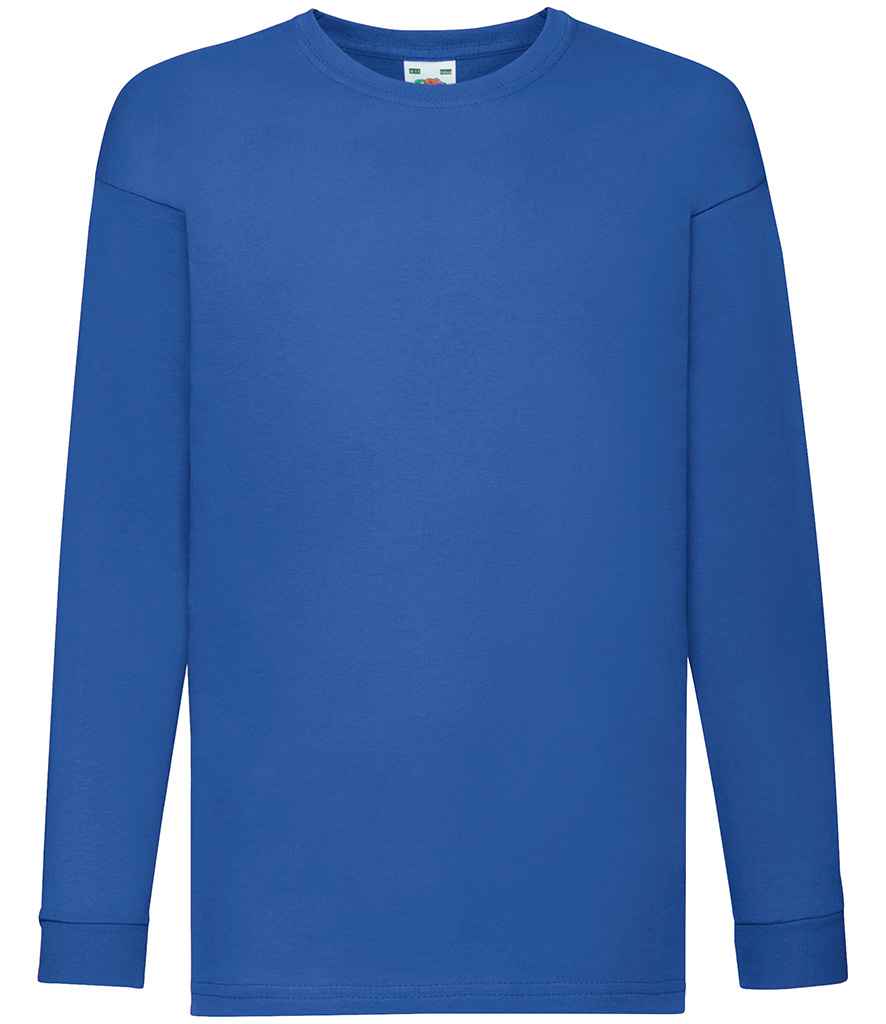 Fruit of the Loom Kids Long Sleeve Value T-Shirt in Royal Blue