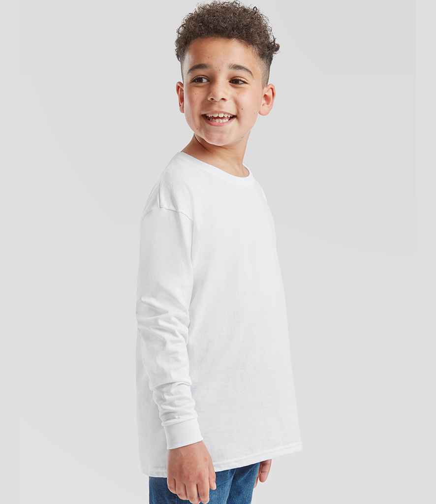 Fruit of the Loom Fruit of the Loom Kids Long Sleeve Value T-Shirt White