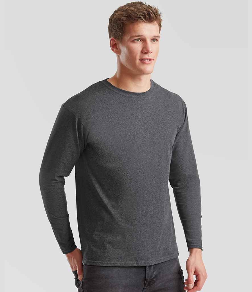 Fruit of the Loom Fruit of the Loom Long Sleeve Value T-Shirt Dark Heather