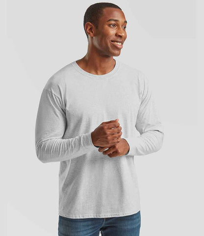 Fruit of the Loom Fruit of the Loom Long Sleeve Value T-Shirt Heather Grey