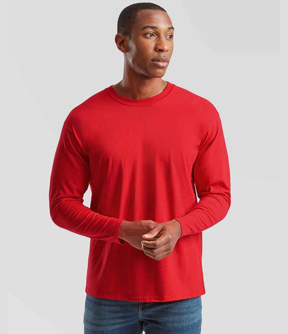 Fruit of the Loom Fruit of the Loom Long Sleeve Value T-Shirt Red