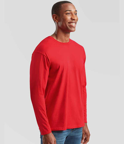 Fruit of the Loom Fruit of the Loom Long Sleeve Value T-Shirt Red